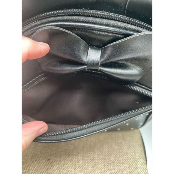 Little Minnie Mouse Bow Black Back Pack - Picture 6 of 8